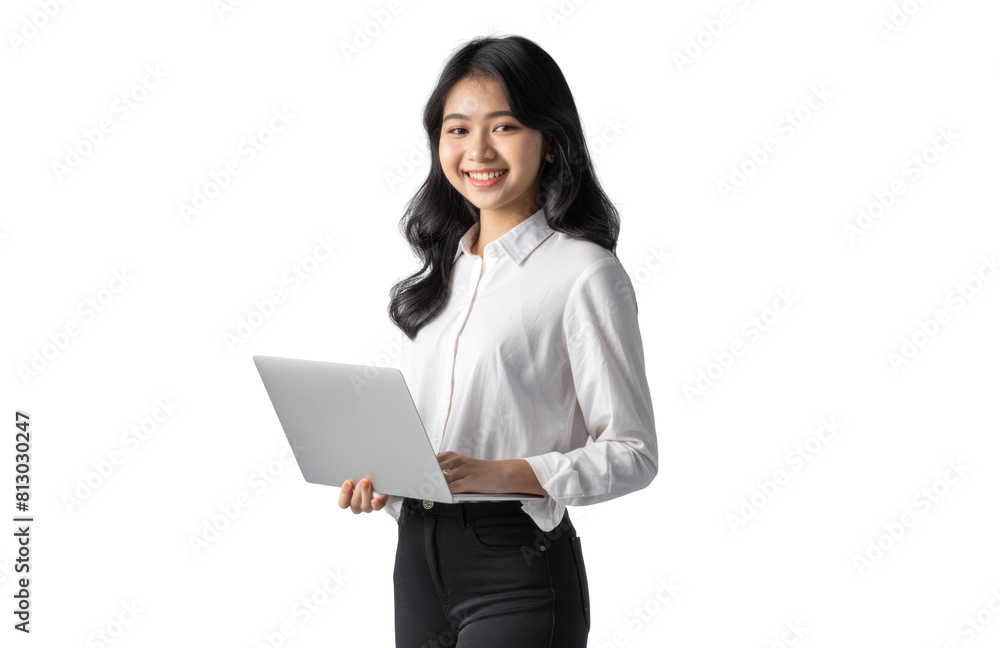 Southeast Asian Woman with Laptop Southeast Asian Woman with Laptop