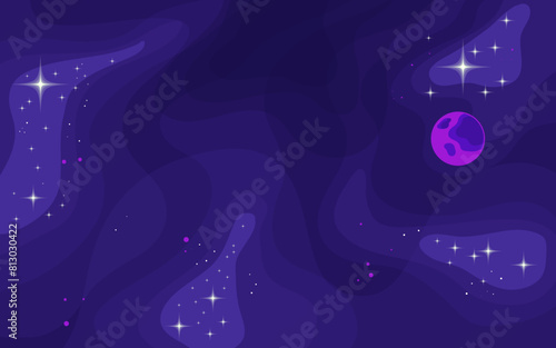 space vector cartoon galaxy background	