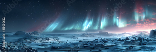Aurora s Stunning Dance Over Frozen Tundra: A Photo Realistic Arctic Spectacle