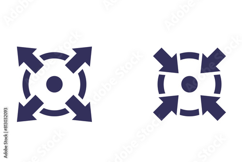 Canvas Print expand, extend and reduce png icon