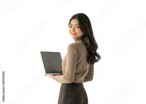 Southeast Asian Woman with Laptop