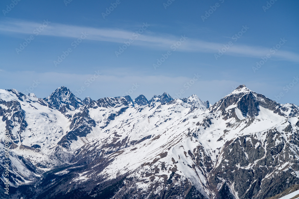 Naklejka premium Winter mountain landscape