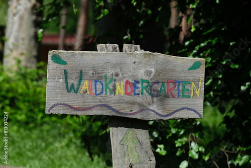 Schild Waldkindergarten