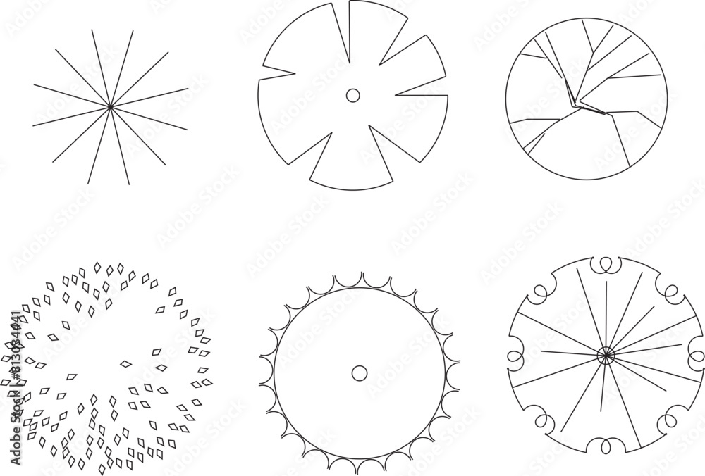 Vector sketch illustration design drawing layout of plants and trees for completeness of the image Vector sketch illustration design drawing layout of plants and trees for completeness of the image