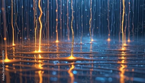 Abstract Splash Rain Drop lighting