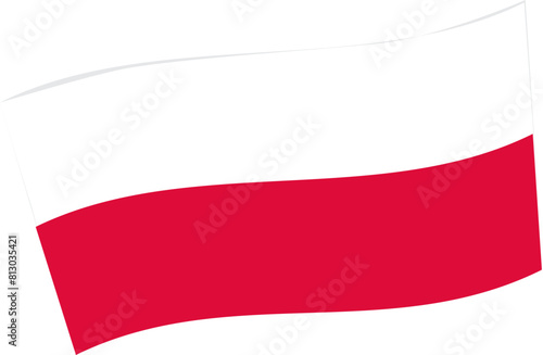 The national flag of Poland vector illustration