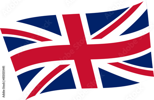 The national flag of the United Kingdom vector illustration. Transparent background	