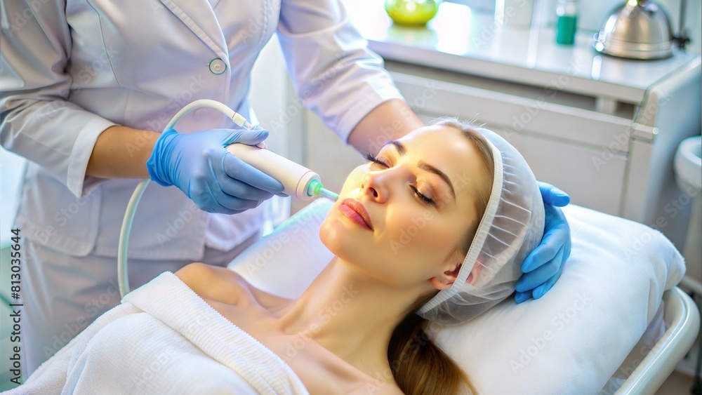 Medical Spa Treatment: An image showcasing a person receiving a medical spa treatment, such as laser therapy, chemical peels, or injectable treatments, combining medical expertise with spa
Medical Spa Treatment: An image showcasing a person receiving a medical spa treatment, such as laser therapy, chemical peels, or injectable treatments, combining medical expertise with spa