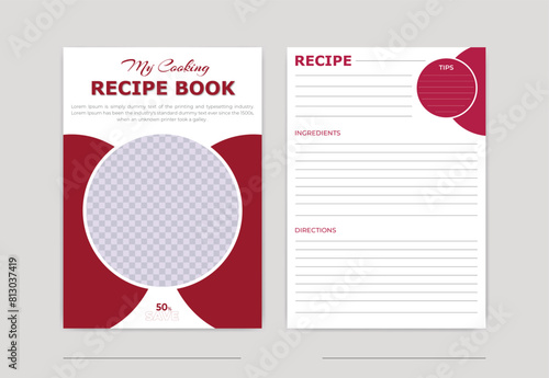 cooking recipe book template design