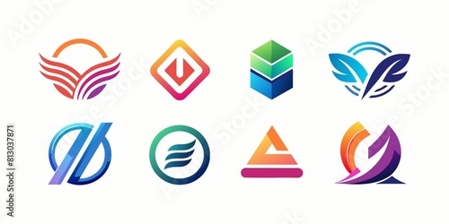 Set of modern corporate business brand logo design