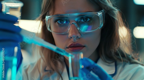 Determined Researcher in Laboratory photo