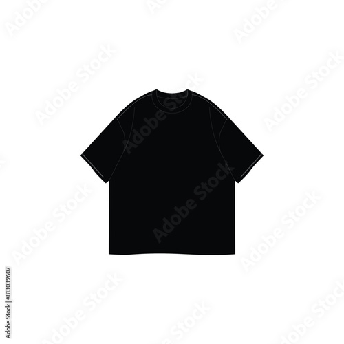 Template Design Modern Trend Black Tshirt Oversize