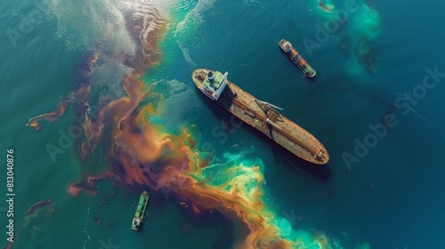 Oil Spill from Aerial Perspective