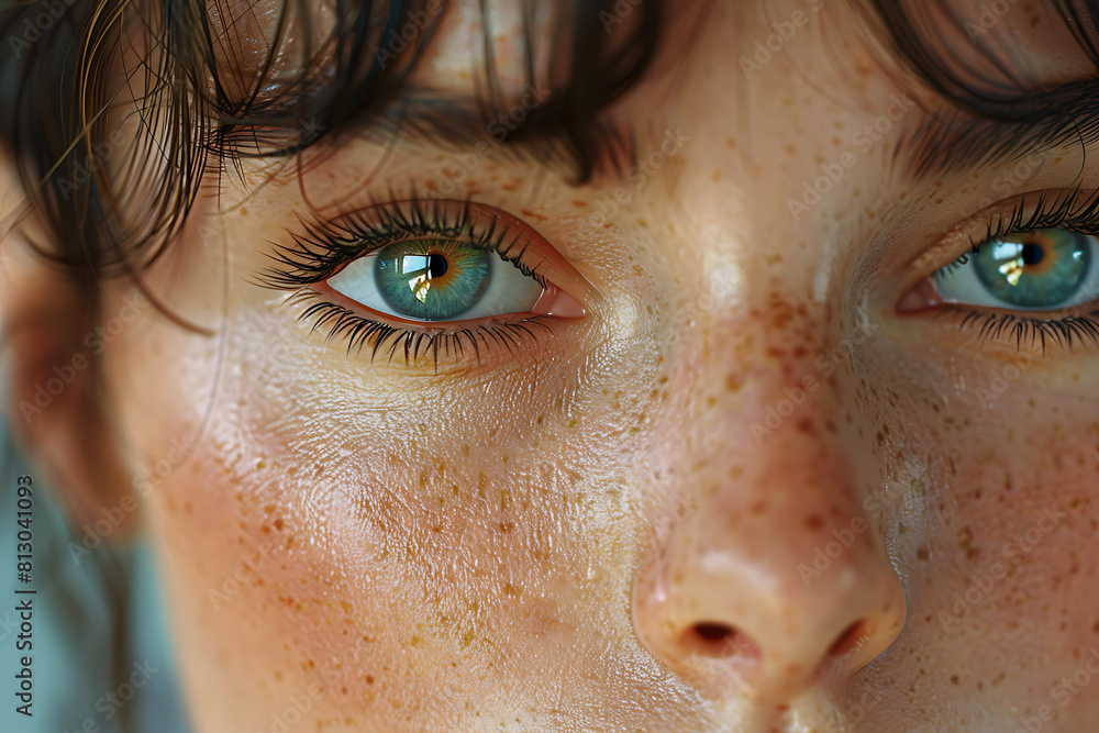 Fototapeta premium A cutting-edge AI model, with a lifelike human face, showcasing the advancements in artificial intelligence and digital innovation