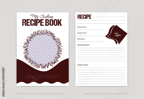 cooking recipe book template design