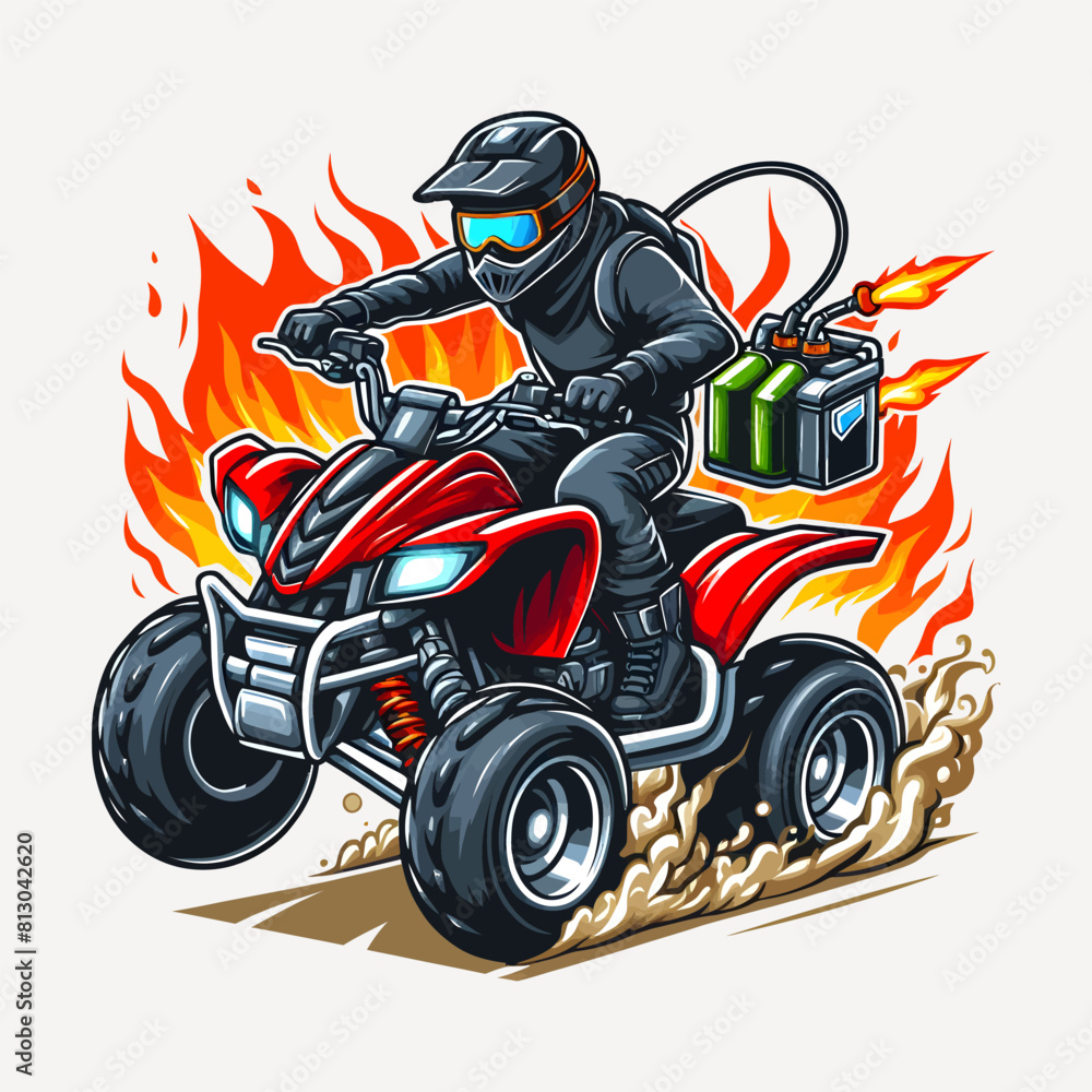 quad bike vector and t-shirt design quad bike vector and t-shirt design