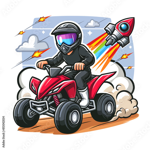 quad bike vector and t-shirt design 