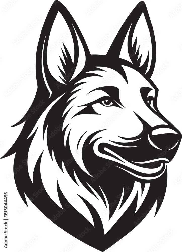German Shepherd Dog Mascot logo. Vector illustration German Shepherd Dog Mascot logo. Vector illustration