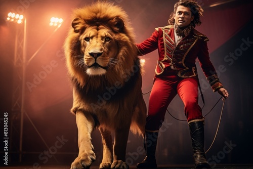 Lion tamer at the circus