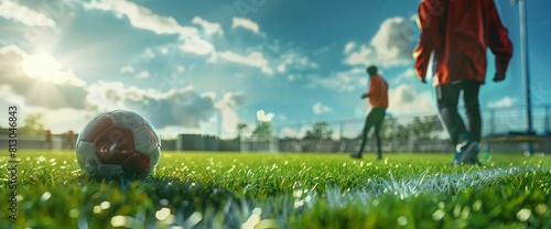 Soccer Background With A Coach On The Sidelines
