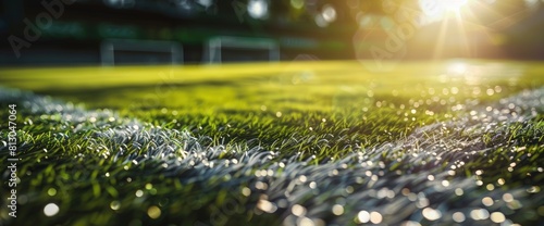 Soccer Field Background With A Close-Up Of The Penalty Spot photo