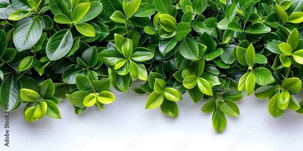 Aerial view of decorative green shrubs on white background. Concept Gardening, Aerial Photography, Horticulture, Plant Arrangements, Minimalist Backgrounds Aerial view of decorative green shrubs on white background. Concept Gardening, Aerial Photography, Horticulture, Plant Arrangements, Minimalist Backgrounds