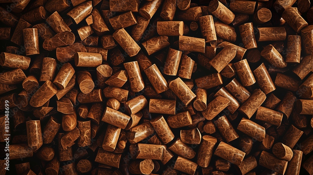 Pattern displays wood pellet density for efficient energy production. Pattern displays wood pellet density for efficient energy production.