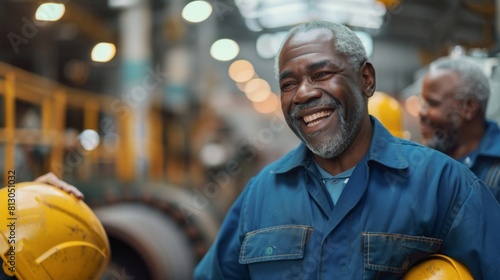A Smiling Senior Industrial Worker