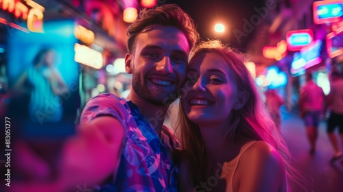A Loving Couple's Night Selfie