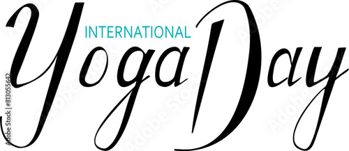 Lettering Yoga Day. Hand drawing