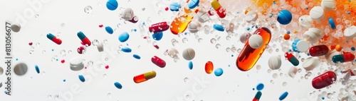 Trailblazing pharmaceutical researchers use ultramodern labs to devise incomprehensible drug formulas, isolated on white