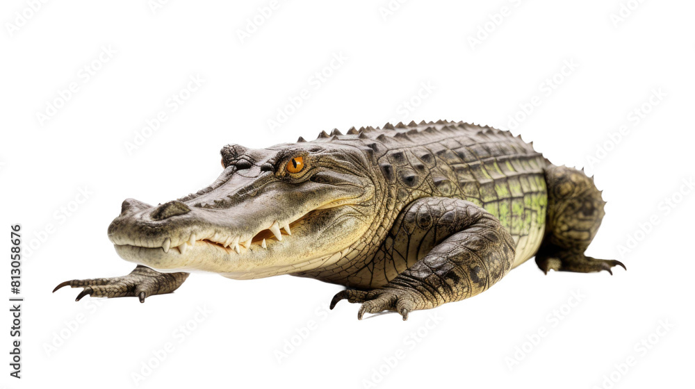 Naklejka premium crocodile isolated on a transparent background
