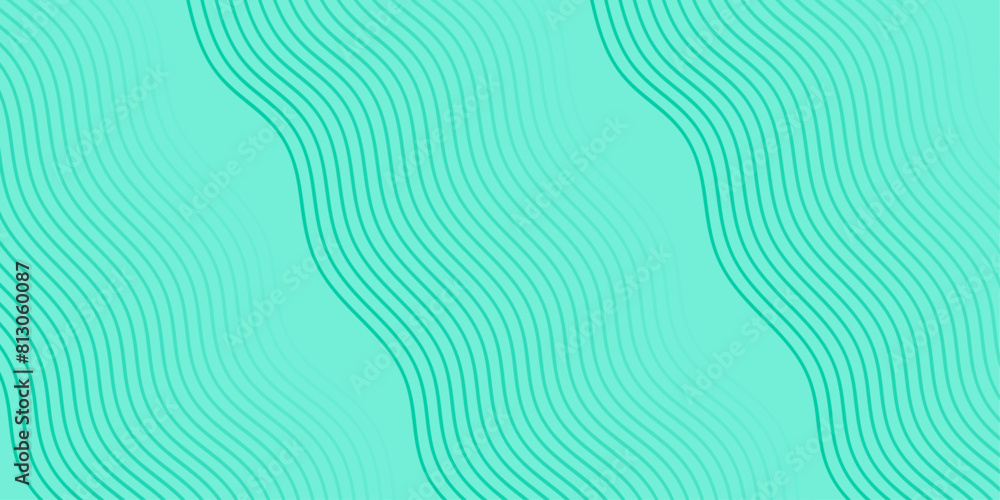 Abstract background with waves for banner. Medium banner size. Vector background with lines isolated. Element for design. Green gradient. Turquoise color. Summer, spring. Brochure, booklet Abstract background with waves for banner. Medium banner size. Vector background with lines isolated. Element for design. Green gradient. Turquoise color. Summer, spring. Brochure, booklet