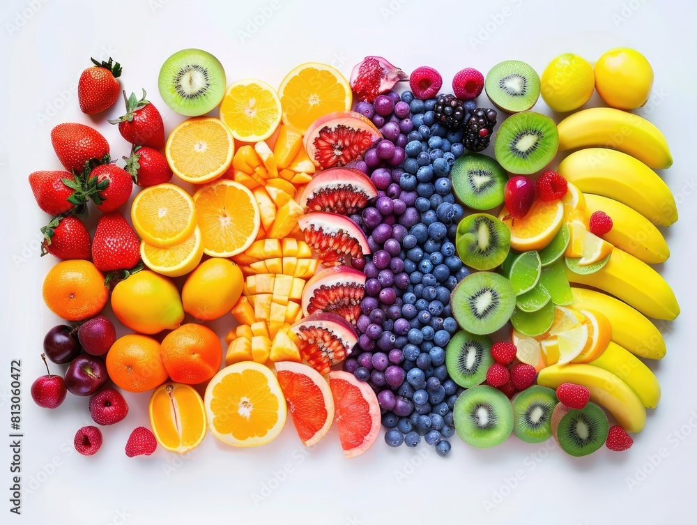 Fruit Rainbows Line up fruits in the order of the rainbow s colors Fruit Rainbows Line up fruits in the order of the rainbow s colors