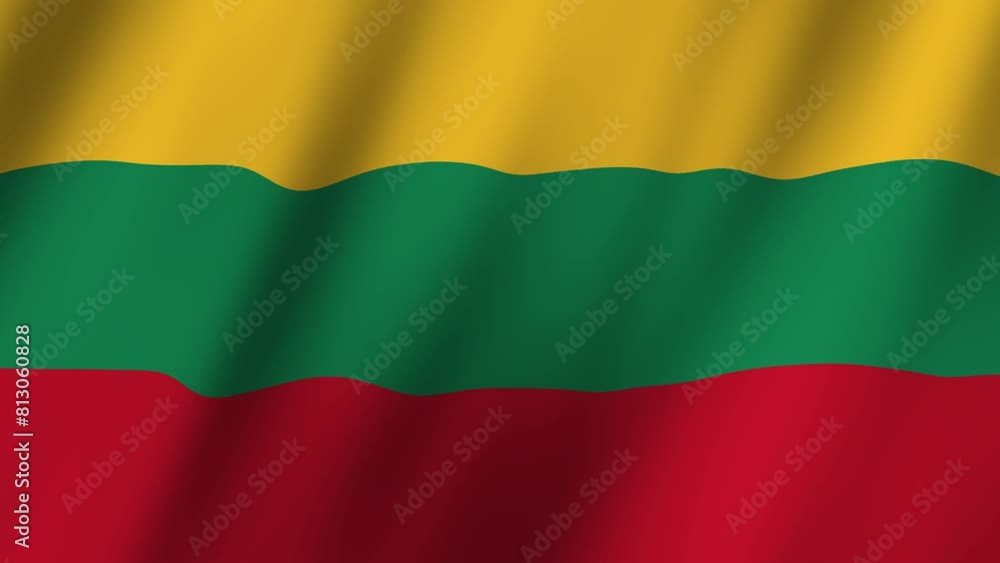 Flag Lithuania Animated waving in the wind Flag Lithuania Animated waving in the wind