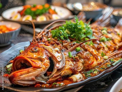 Seafood Specialties Fresh seafood dishes like whole steamed fish