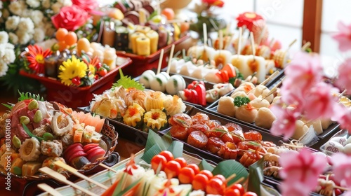 Seasonal Festivals Capture the food associated with events like Hanami or Obon