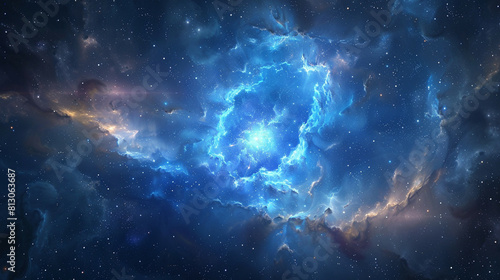 Azure Splendor Captivating Gaze upon a Blue Supergiant Star photo