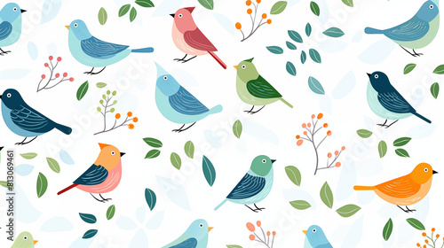 Bird Image, Pattern Style, For Wallpaper, Desktop Background, Smartphone Cell Phone Case, Computer Screen, Cell Phone Screen, Smartphone Screen, 16:9 Format - PNG