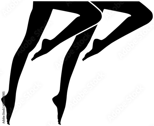 dance illustration dancer silhouette ballet logo female icon elegance outline ballerina performance girl foot balance pointe grace shoe legs shape floor beauty barefoot for vector graphic background