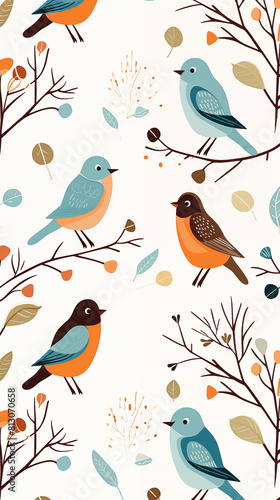 Wallpaper Mural Bird Image, Pattern Style, For Wallpaper, Desktop Background, Smartphone Cell Phone Case, Computer Screen, Cell Phone Screen, Smartphone Screen, 9:16 Format - PNG Torontodigital.ca
