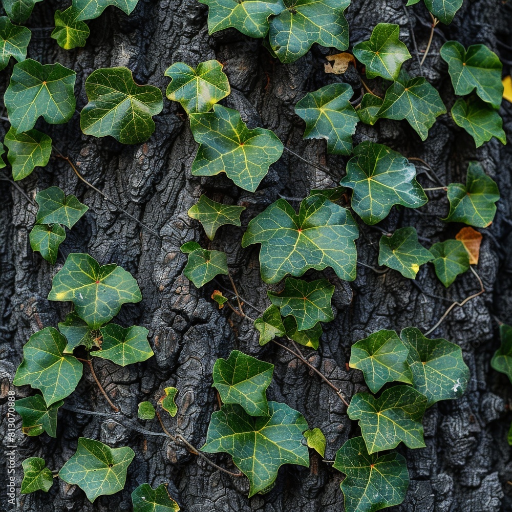 Ivy Growing on the Bark of a Tree Ivy Growing on the Bark of a Tree