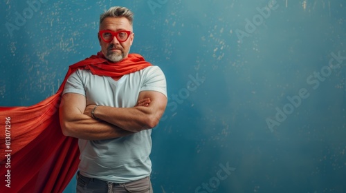 A Man Dressed as a Superhero photo