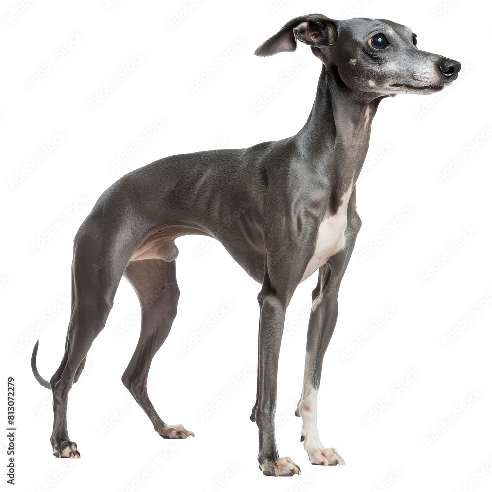 Italian Greyhound, isolated on a white or transparent background Italian Greyhound, isolated on a white or transparent background