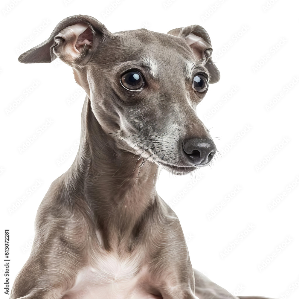 Italian Greyhound, isolated on white background, perfect for PNG diecut Italian Greyhound, isolated on white background, perfect for PNG diecut