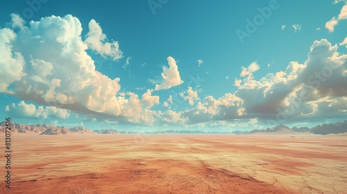 Clouds Hovering Over Desert Landscape