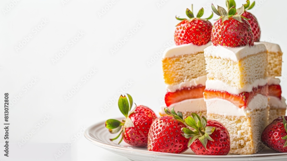 Fresh strawberries on a plate with cream cheese on toast, perfect for food and culinary presentations. Fresh strawberries on a plate with cream cheese on toast, perfect for food and culinary presentations.