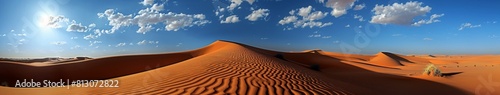 Panoramic View of the Sahara Desert photo