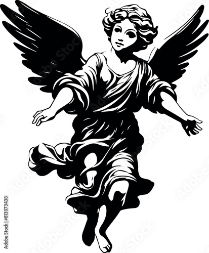 Wallpaper Mural Baby Angel, Angel  cupid, Angel statue Vector Illustration	 Torontodigital.ca