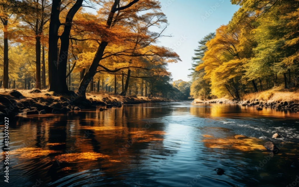 © Chaiyaporn - Beautiful River in The Autumn Forest © Chaiyaporn - Beautiful River in The Autumn Forest